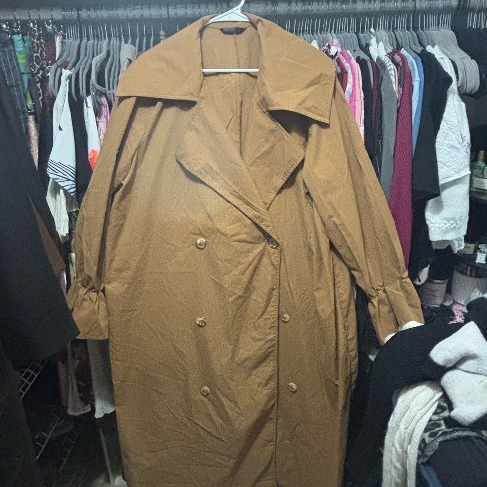 SHEIN- Women's Tan Trench Coat